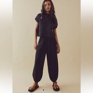 Free People Freya Sweater Set Black Charcoal Combo